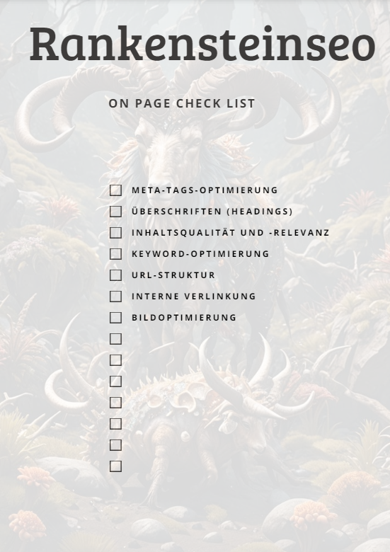 Rankensteinseo On Page Checkliste